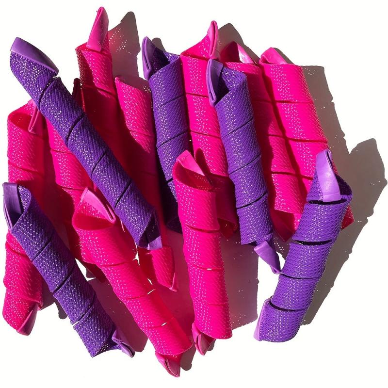 18/30pcs Magic Hair Curlers Heatless Spiral Rollers with Hooks