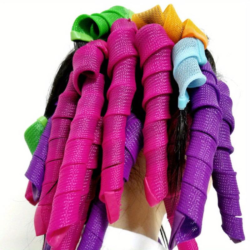 18/30pcs Magic Hair Curlers Heatless Spiral Rollers with Hooks