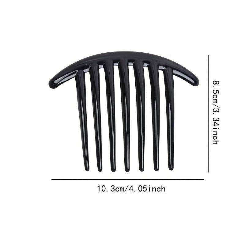 6pcs French Twist Combs 7 Tooth Hair Side Comb Clips Hair Accessories