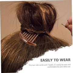 6pcs French Twist Combs 7 Tooth Hair Side Comb Clips Hair Accessories