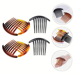 6pcs French Twist Combs 7 Tooth Hair Side Comb Clips Hair Accessories