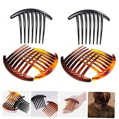 6pcs French Twist Combs 7 Tooth Hair Side Comb Clips Hair Accessories