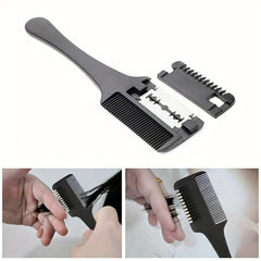 Hair Cutter Comb Hair Thinner Razor Comb With 10 Replacement Razors