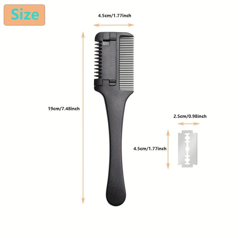 Hair Cutter Comb Hair Thinner Razor Comb With 10 Replacement Razors