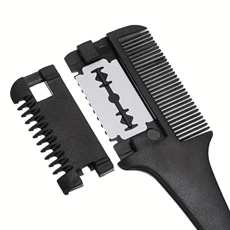 Hair Cutter Comb Hair Thinner Razor Comb With 10 Replacement Razors