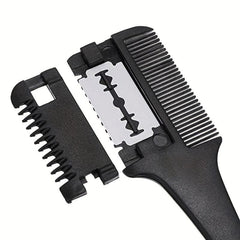 Hair Cutter Comb Hair Thinner Razor Comb With 10 Replacement Razors