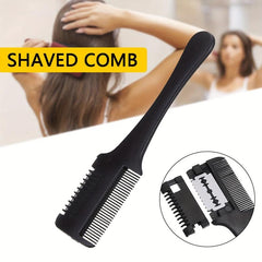 Hair Cutter Comb Hair Thinner Razor Comb With 10 Replacement Razors