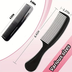Men's 6-Pack Pocket Hair Combs Set Professional Styling Comb