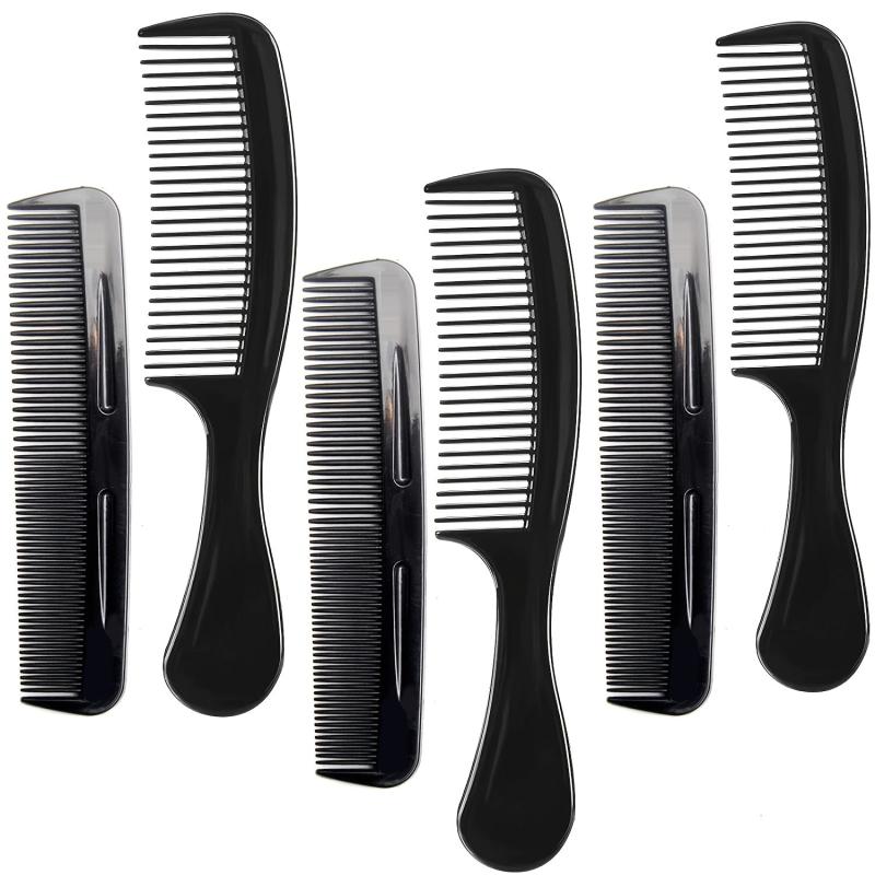 Men's 6-Pack Pocket Hair Combs Set Professional Styling Comb