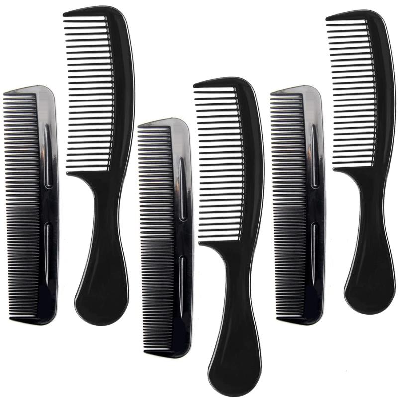 Men's 6-Pack Pocket Hair Combs Set Professional Styling Comb