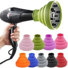 High Temp Resistant Silicone Hair Dryer Hood Folding Curling Hood
