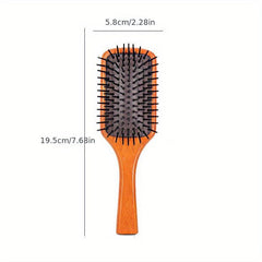 Wooden Hairdressing Comb Scalp Massage Detangling Hair Brush