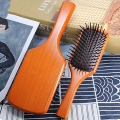 Wooden Hairdressing Comb Scalp Massage Detangling Hair Brush