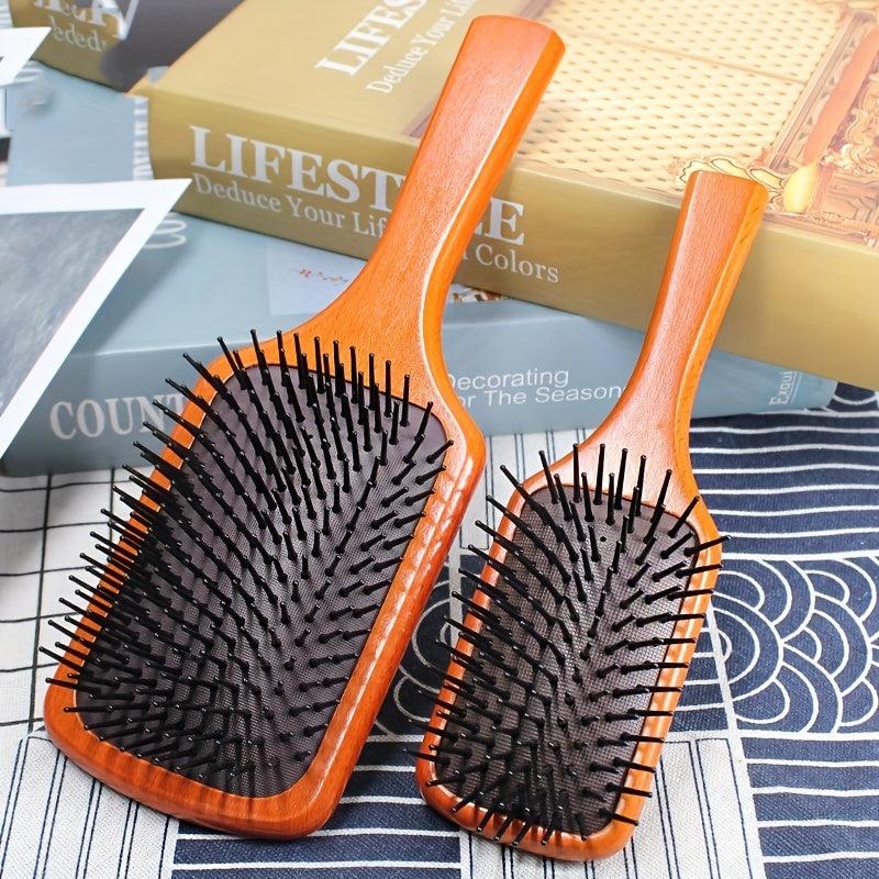 Wooden Hairdressing Comb Scalp Massage Detangling Hair Brush