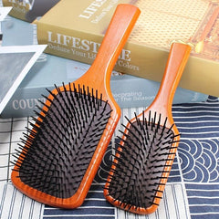 Wooden Hairdressing Comb Scalp Massage Detangling Hair Brush