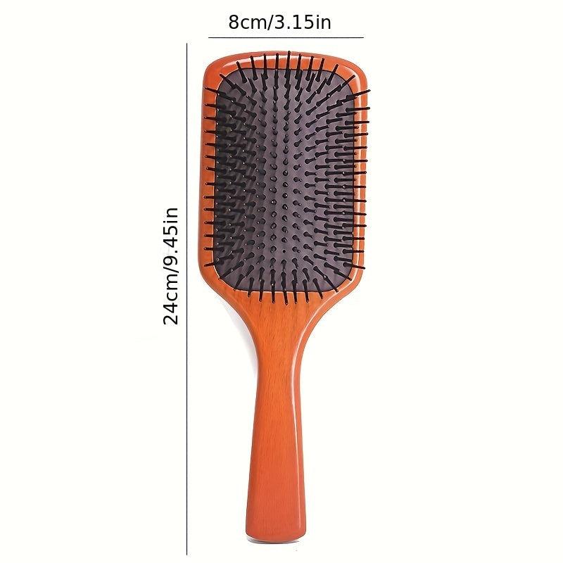 Wooden Hairdressing Comb Scalp Massage Detangling Hair Brush