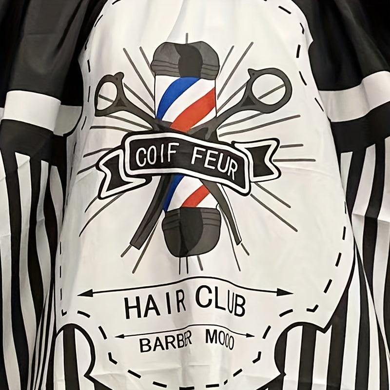 Striped Hair Cutting Cape Waterproof Barber Salon Hair Styling Cloak