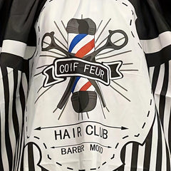 Striped Hair Cutting Cape Waterproof Barber Salon Hair Styling Cloak