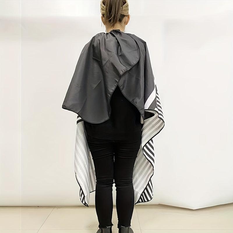 Striped Hair Cutting Cape Waterproof Barber Salon Hair Styling Cloak