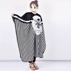 Striped Hair Cutting Cape Waterproof Barber Salon Hair Styling Cloak