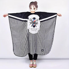 Striped Hair Cutting Cape Waterproof Barber Salon Hair Styling Cloak