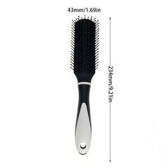 Professional Nine Row Hair Styling Brush Comb for All Hair Types
