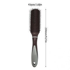Professional Nine Row Hair Styling Brush Comb for All Hair Types