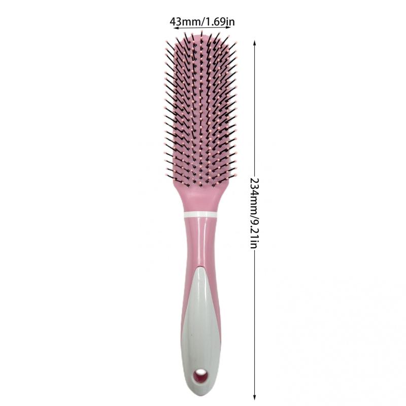 Professional Nine Row Hair Styling Brush Comb for All Hair Types