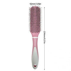 Professional Nine Row Hair Styling Brush Comb for All Hair Types