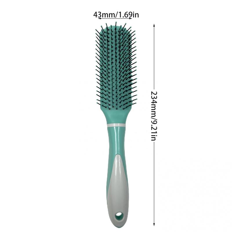Professional Nine Row Hair Styling Brush Comb for All Hair Types