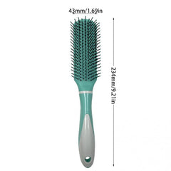 Professional Nine Row Hair Styling Brush Comb for All Hair Types