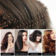 Boar Bristle Hair Brush Wooden Handle Detangle Style Hair