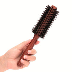 Boar Bristle Hair Brush Wooden Handle Detangle Style Hair