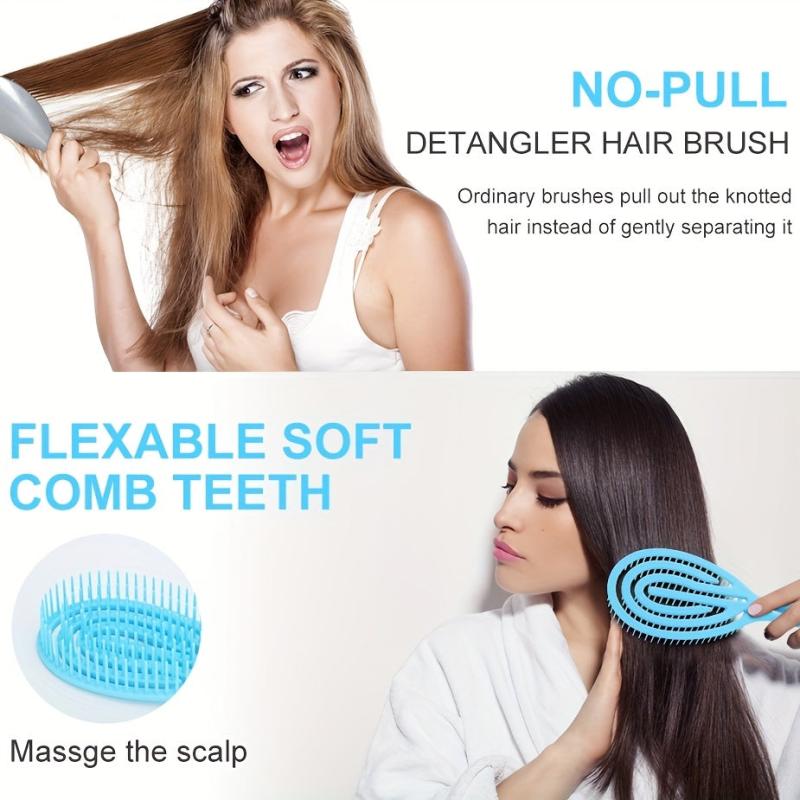 Detangling Hair Brush for Wet and Dry Hair Soft Bristles for All Hair Types