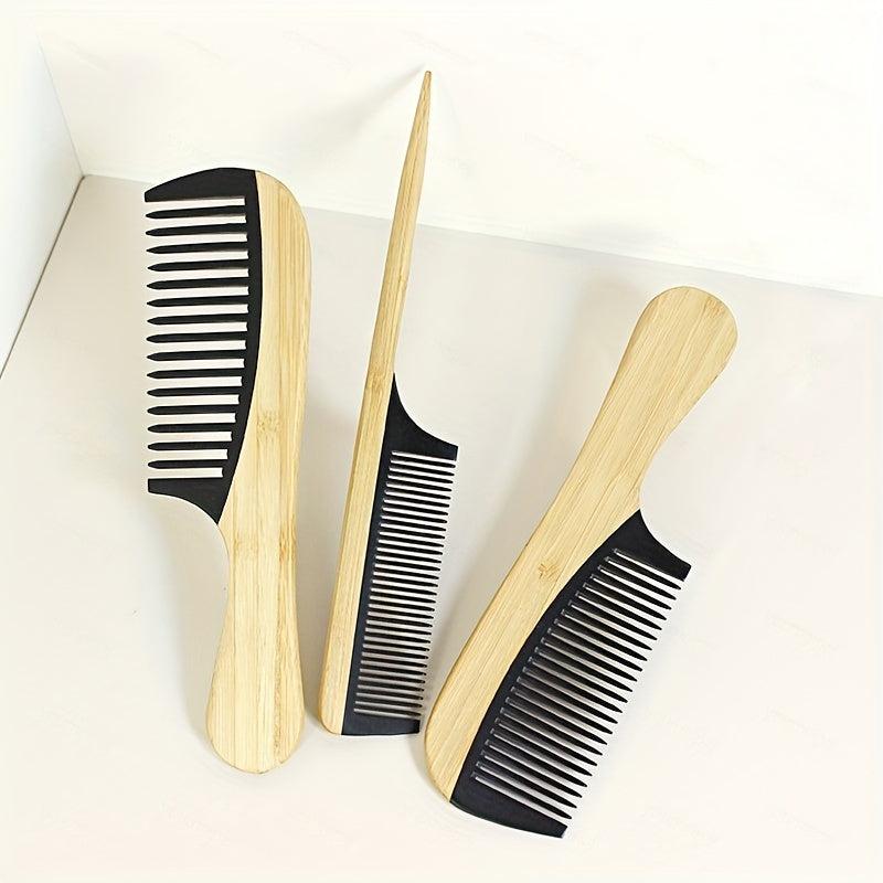 Anti Static Bamboo Wooden Hair Comb for Detangling and Styling