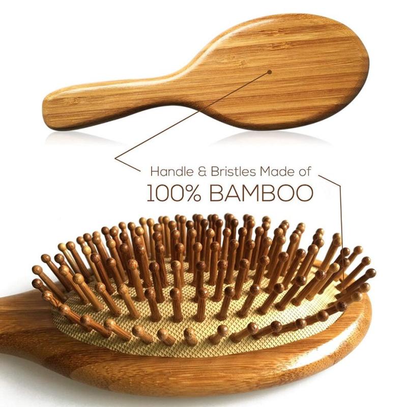 Healthy Hair Brush Wooden Comb Bamboo Hairbrush Massage Scalp Care