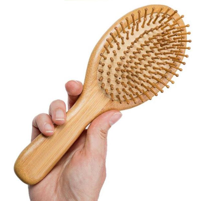 Healthy Hair Brush Wooden Comb Bamboo Hairbrush Massage Scalp Care