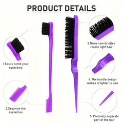 8pcs Hair Brushes Set With Topsy Tail Tools and Rat Tail Combs