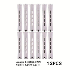 12pcs Heatless Hair Perm Rods Set Rollers Cold Rods Perming Curlers
