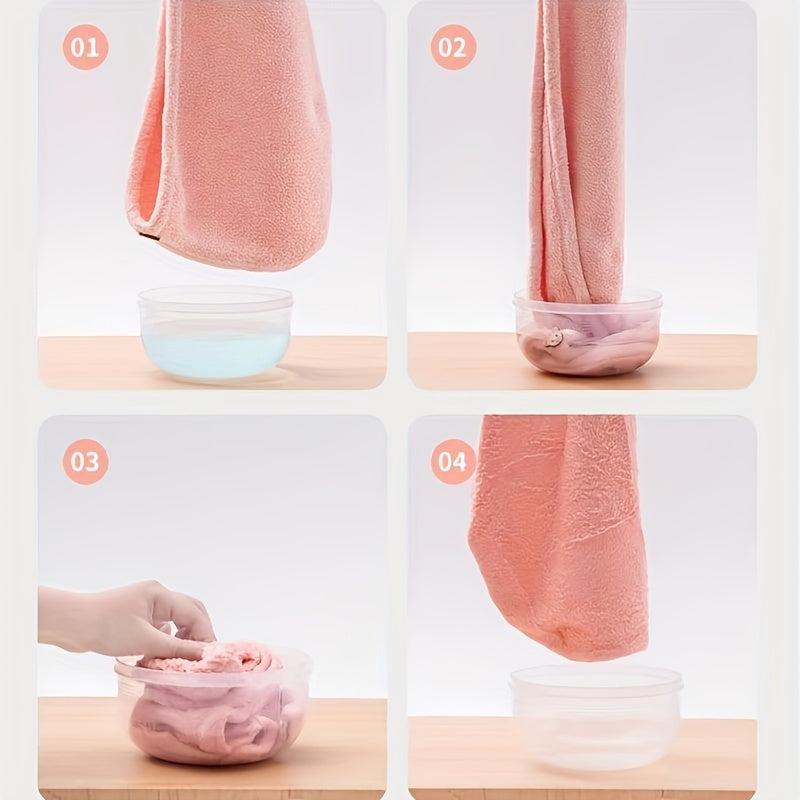 2pcs Microfiber Hair Towel Cap Fast Drying Head Wrap