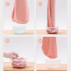 2pcs Microfiber Hair Towel Cap Fast Drying Head Wrap