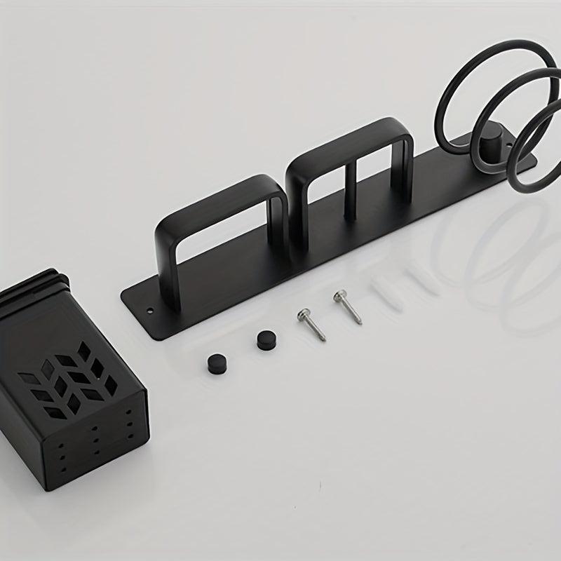 Wall Mounted Hair Dryer Holder Bathroom Organizer