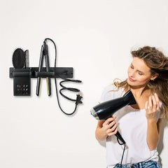 Wall Mounted Hair Dryer Holder Bathroom Organizer
