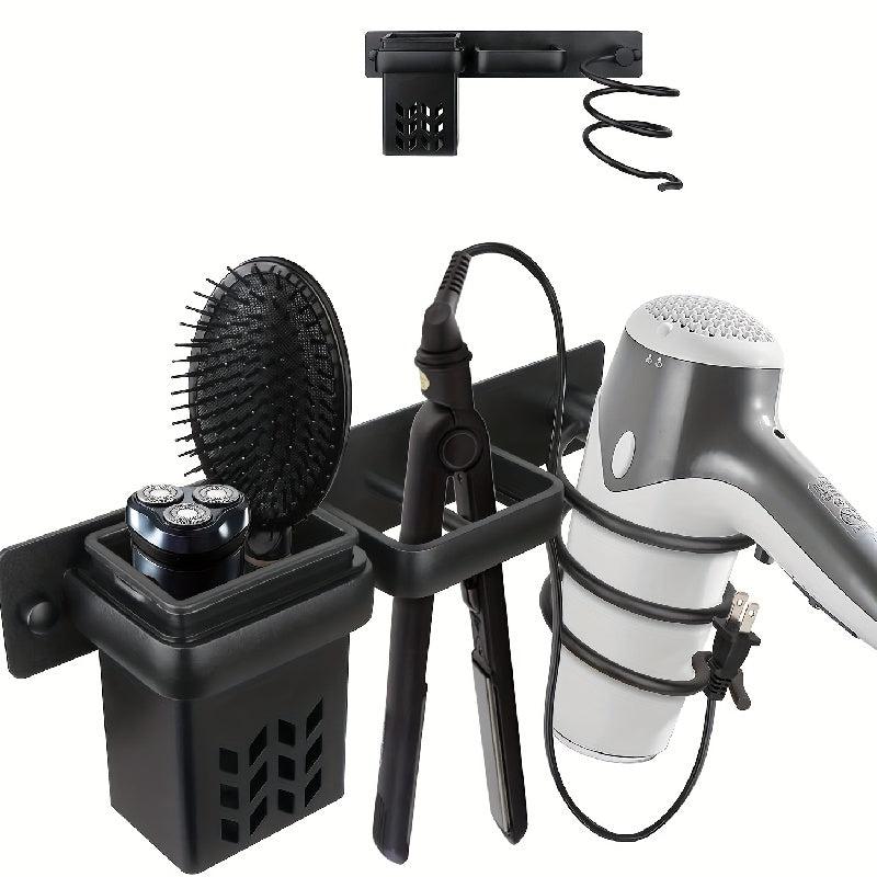 Wall Mounted Hair Dryer Holder Bathroom Organizer