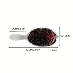 Boar Bristle Hairdressing Comb Paddle Scalp Massage Hair Comb