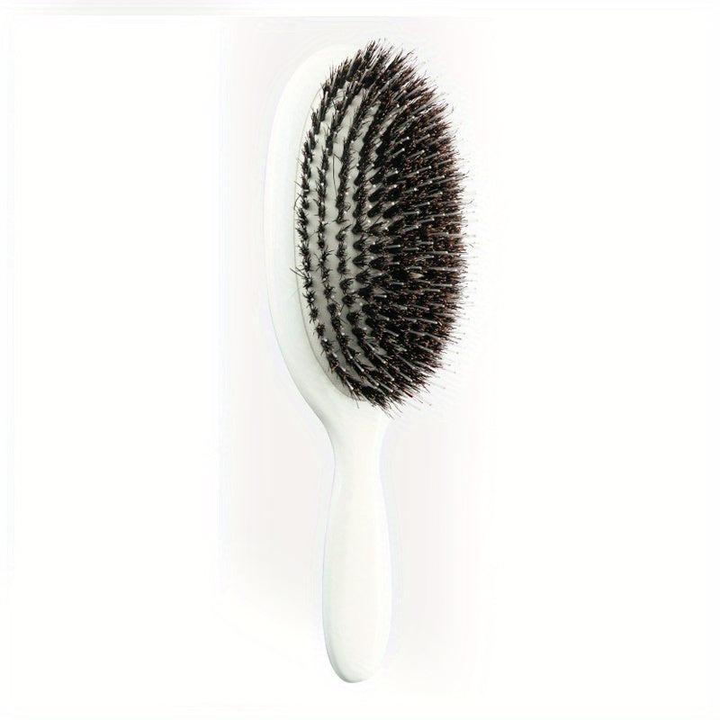 Boar Bristle Hairdressing Comb Paddle Scalp Massage Hair Comb