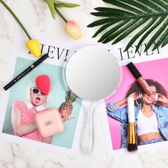 1Pc Hand Mirror Double Sided 1X 3X Magnifying Vanity Mirror