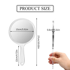 1Pc Hand Mirror Double Sided 1X 3X Magnifying Vanity Mirror