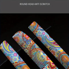 5pcs Floral Printing Hairdressing Comb Professional Styling Comb