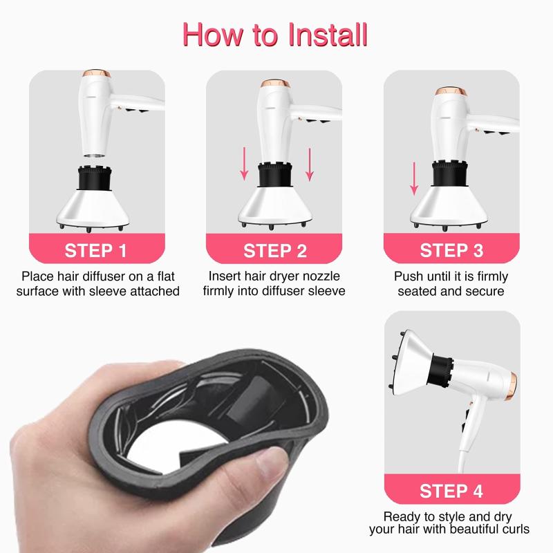 Universal Hair Dryer Diffuser for Curly or Wavy Hair